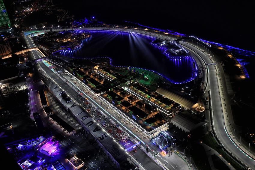 Saudi Arabian night race track